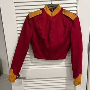 Vintage Red Military / Parade Jacket with Gold Accents in Size XS - S
